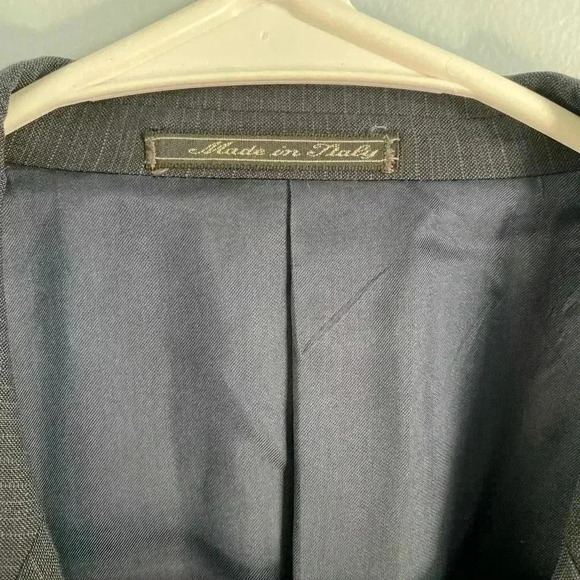 Corneliani Men's Pinstripe Virgin Wool Navy Blue Blazer Jacket Size EU 50 /US 40 - Picture 3 of 13